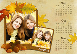 2014 autumn photo calendar template