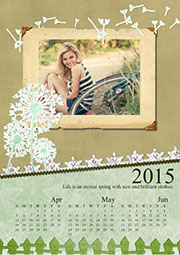 2014 summer photo calendar template