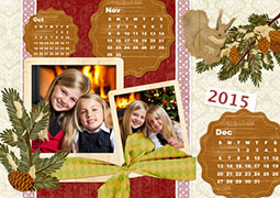 2014 winter photo calendar template