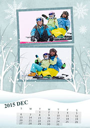 2014 December photo calendar template