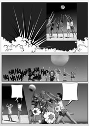 cloud explosion comic illustration