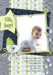 lovely baby boby greeting card