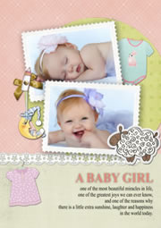 printable greeting card for newly born baby girl