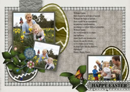 custom Easter greeting card template