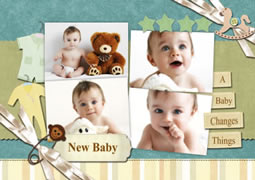 greeting card template for new baby