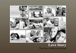 black and white layout photo collage template