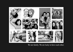 black and white layout collage template