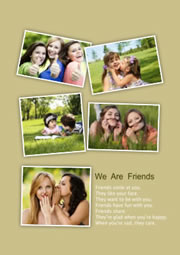 simple collage layout for friendship