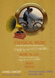 classical music photo poster template 