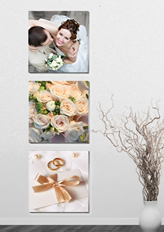 simple photo wall template with vase & branches