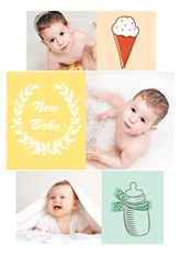 newborn baby template in portrait