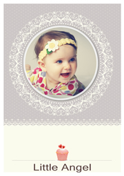 greeting card template of cute baby