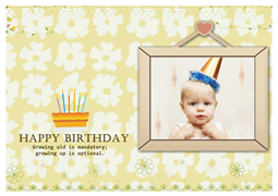 baby's happy birthday card template