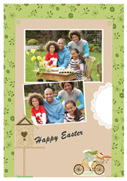 Easter greeting card template