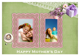 greeting card with mother's happy memories