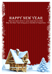 new year wishes card template