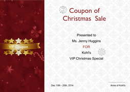 certificate of Christmas sale