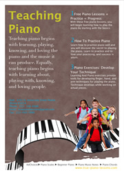 flyer template for piano teaching