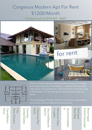 flyer template for modern house rent