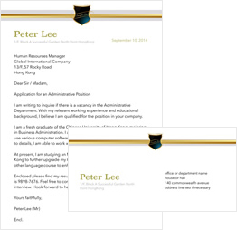 simple envelope and letter template