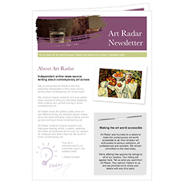 art radar newsletter template