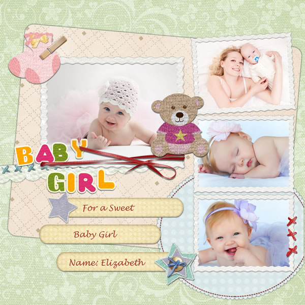 Baby Scrapbook Templates Baby Scrapbook Samples Scrapbook Crafter 