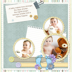 lovely baby scrapbook template