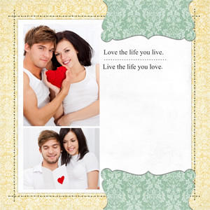 scrapbook page idea for love