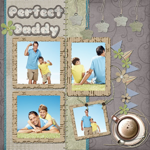 Father's Day scrapbook template