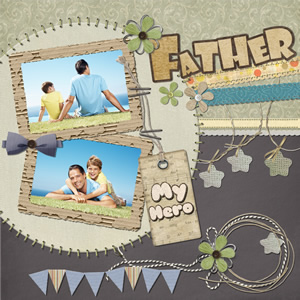 Father's Day scrapbook design