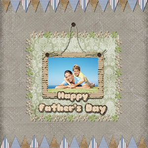 Father's Day scrapbook page design