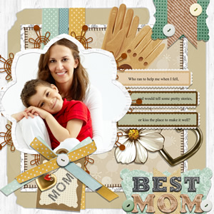 unique Mother's Day crapbook template
