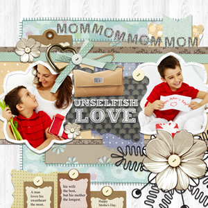 beautiful crapbook template for Mother's Day