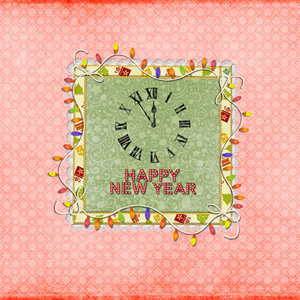 simple New Year scrapbook template