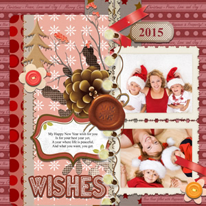 awesome New Year scrapbook template