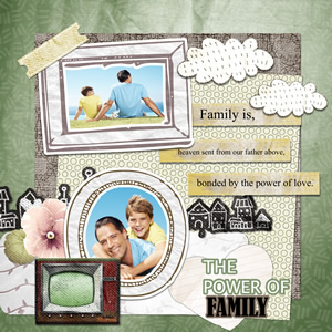 scrapbook template for family event