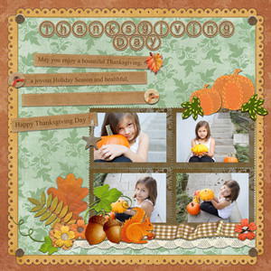 scrapbook template for thanksgiving