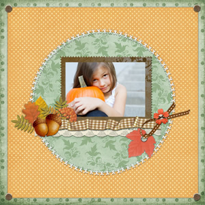 simple scrapbook sample for Thanksgiving