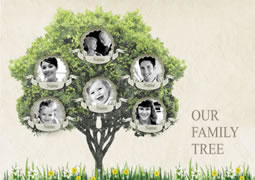 Family tree collage template