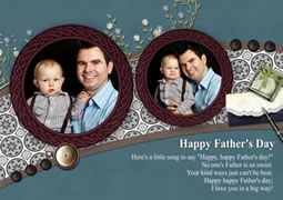 Father's Day greeting card template