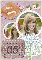 2014 spring photo calendar template