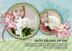 custom thank you greeting card