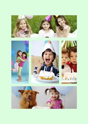 picture collage with green layout