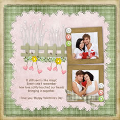 valentine photo scrapbook template