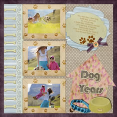 scrapbook album of dog year