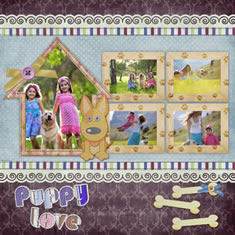 puppy scrapbook album template