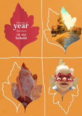 season's card template for Autumn