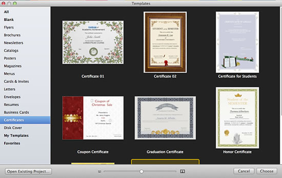 certificate templates