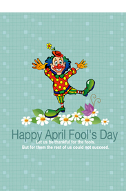clown april fools card template