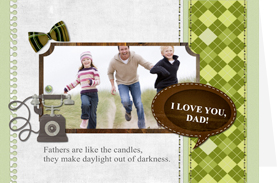 fresh style of father's day card